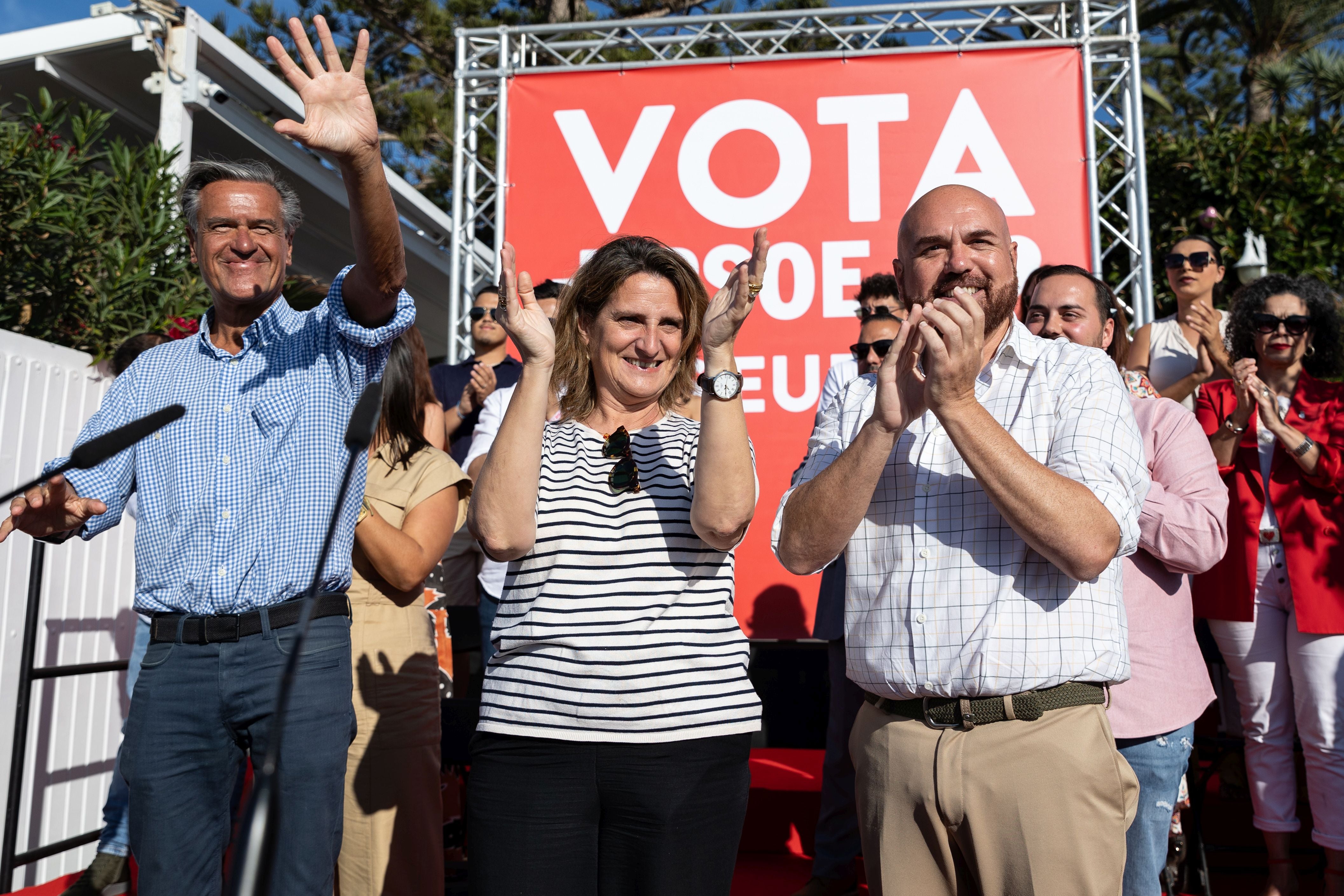Teresa Ribera participa en un acto de campaña en Tenerife