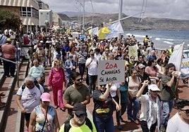 Imagen de archivo de la manifestación del 20A en Las Canteras.
