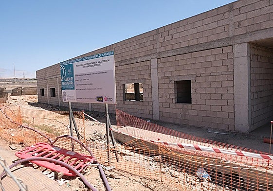 Estado actual de la obra en la parte alta del barrio Fabelo, en la zona donde funcionan la piscina terapéutica y la residencia insular para personas con discapacidad.
