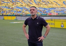 Pimienta, emocionado en el Gran Canaria.