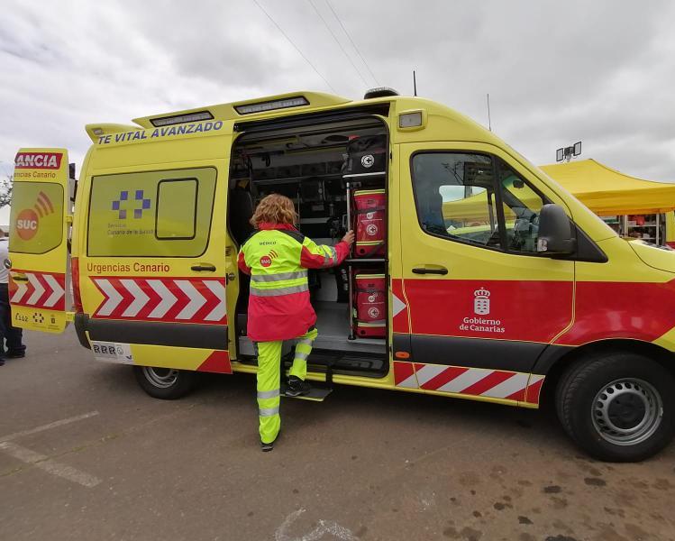 Imagen de archivo de una ambulancia medicalizada.