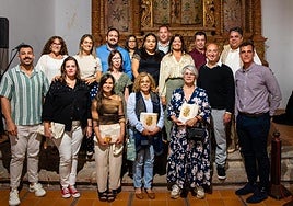 Protagonistas en la apertura de la muestra.