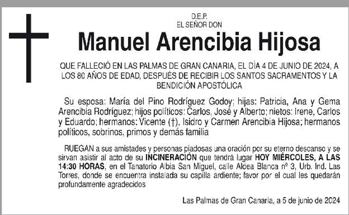 Manuel Arencibia Hijosa