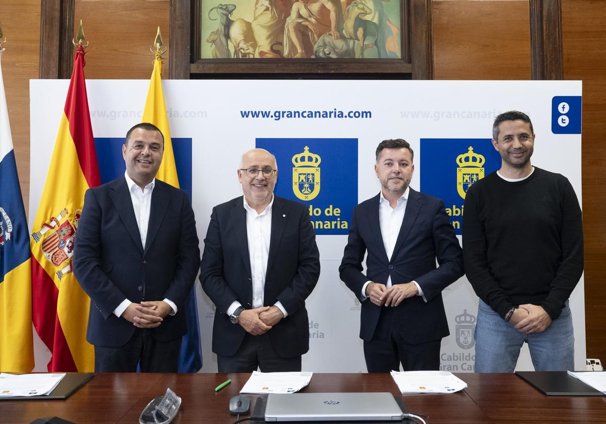 Pedro Rodríguez, Antonio Morales, Teodoro Sosa y Jesús González.