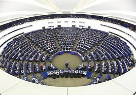 Imagen de archivo del interior del pleno del Parlamento europeo en Estrasburgo.