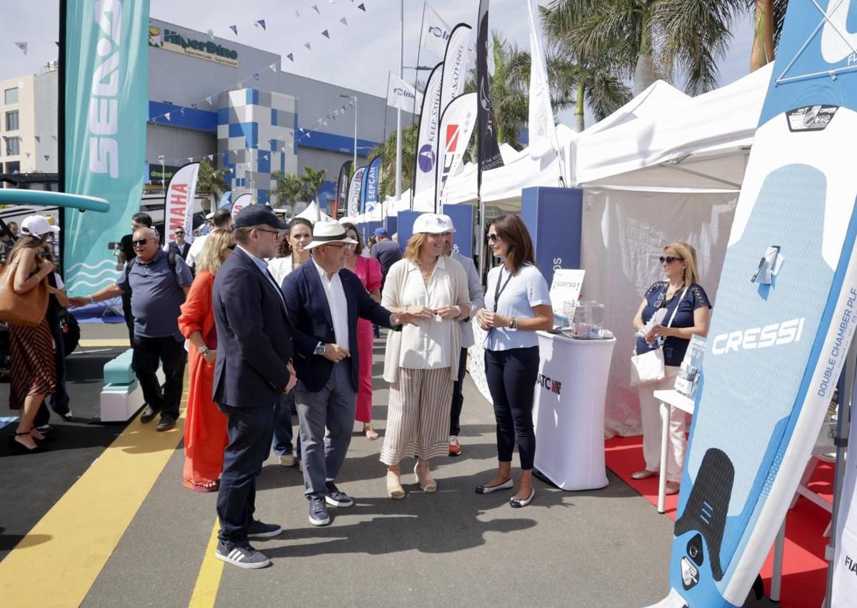 Imagen secundaria 1 - Distintos momentos de la inauguración de Fimar 2024.