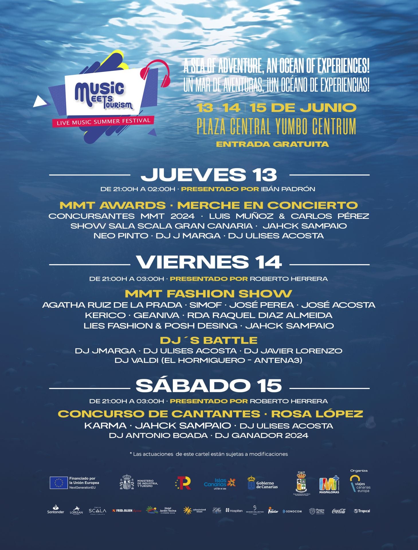 Music Meets Tourism vuelve a Maspalomas en su sexta edición bajo el lema 'Un mar de aventuras, un océano de experiencias'