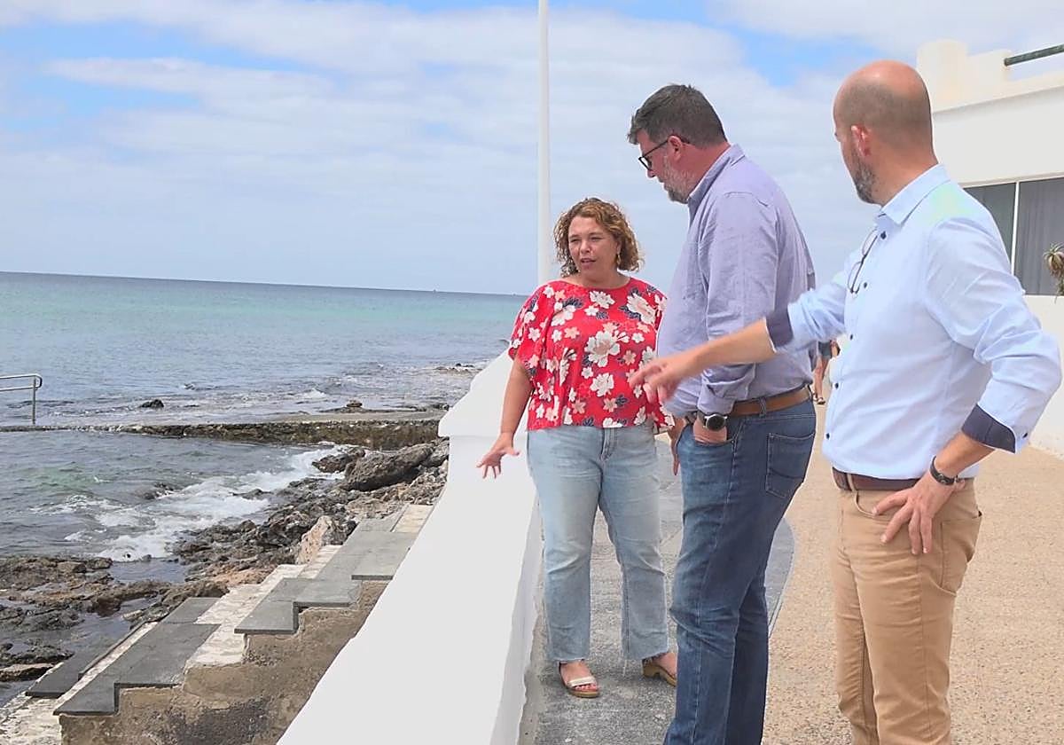 Supervisión de mejoras en Playa Honda ya finalizadas.