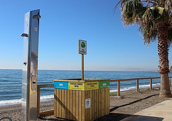 Uno de los 41 puntos limpios instalados por la Consejería de Turismo del Cabildo majorero.