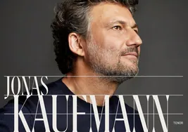 Cartel del concierto, con el tenor Jonas Kaufmann.