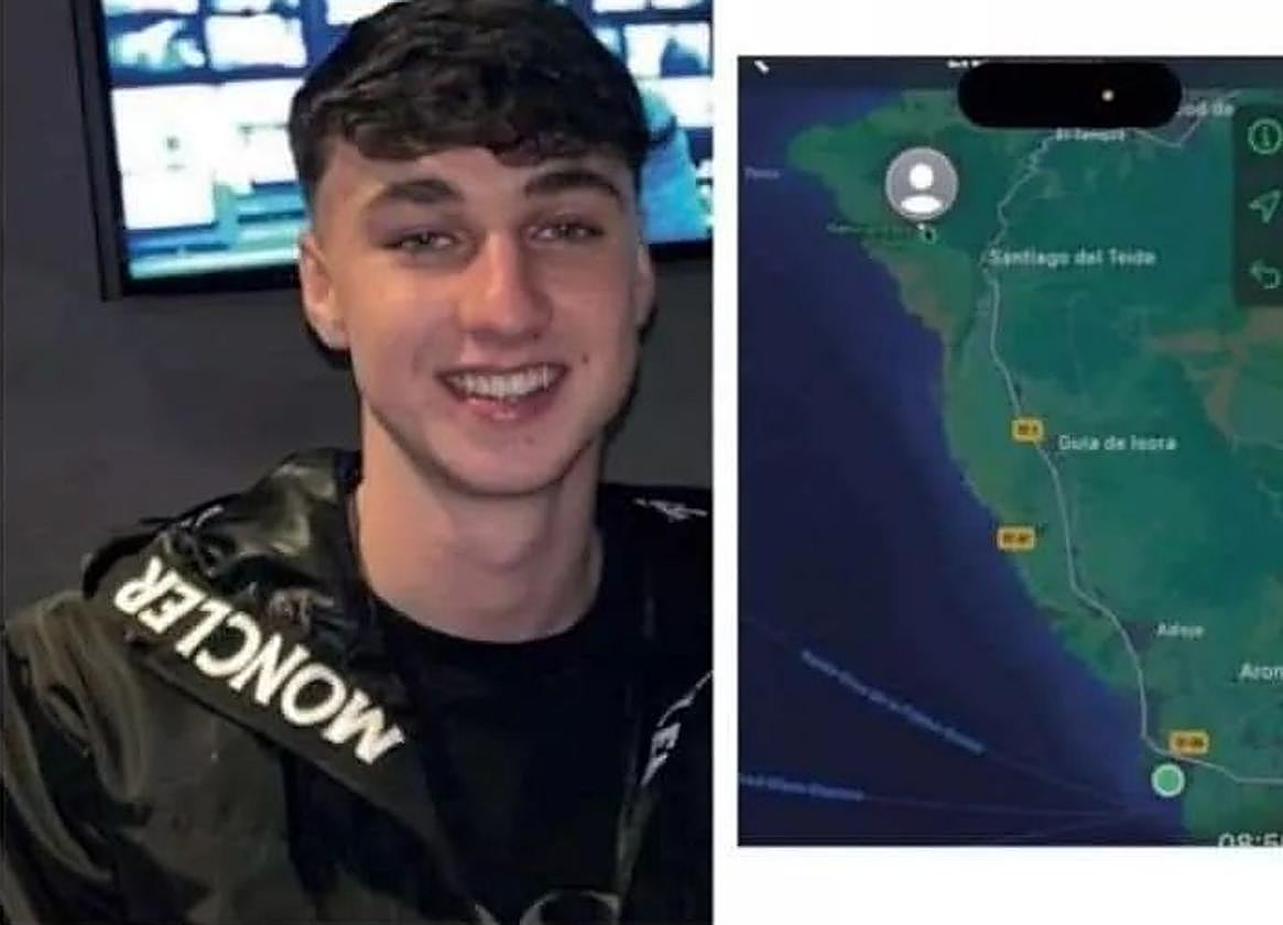 Cartel publicado con los datos del joven británico desaparecido.