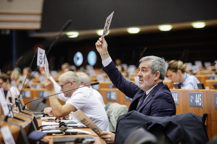 El presidente canario en el pleno del Comité de las Regiones en Bruselas.