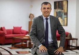 El vicepresidente del Gobierno de Canarias y líder de los populares en el archipiélago, Manuel Domínguez, esta semana en su despacho la capital grancanaria.