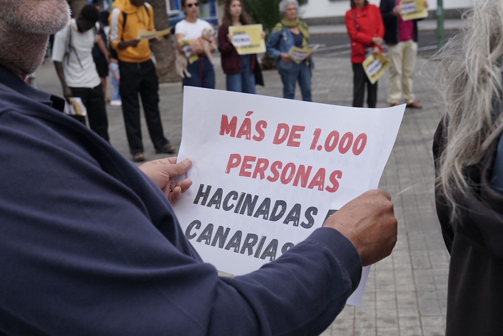 Manifestación contra la xenofobia en la Plaza de la Feria, en imágenes