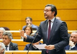 Imagen de la intervención de Ramos en la comisión.