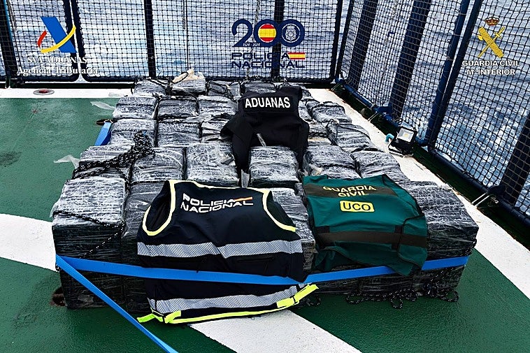 Droga incautada por la embarcación 'Fulmar' en La Palma.