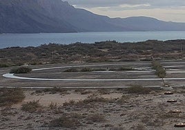 Helipuerto antes del inicio de las tareas de recuperación.