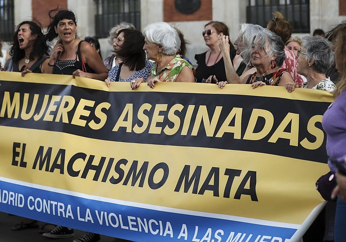 Concentración esta semana en Madrid en contra de la violencia machista.