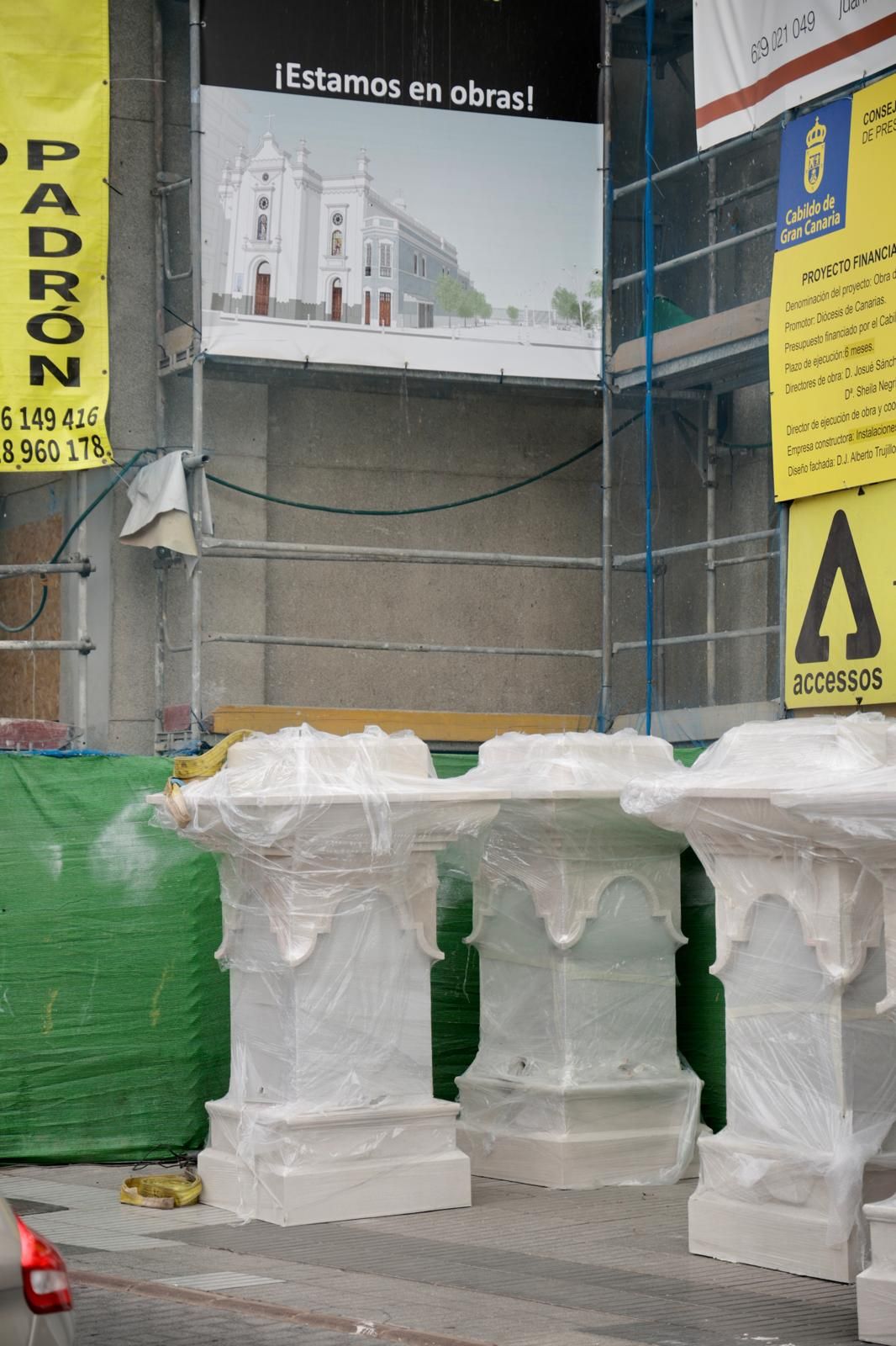 Avanzan los trabajos de rehabilitación en la iglesia de La Luz