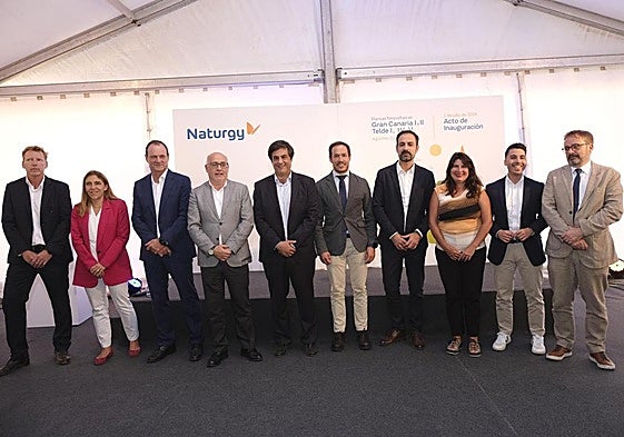 Inauguración de las cinco plantas fotovoltaicas de Naturgy en el municipio de Agüimes.