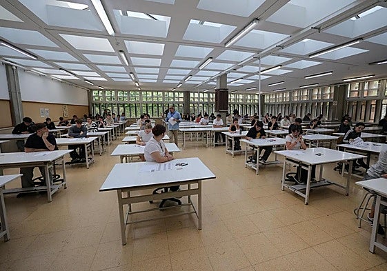 Imagen de la primera prueba de la EBAU el pasado mes de junio en campus de Tafira de la ULPGC.