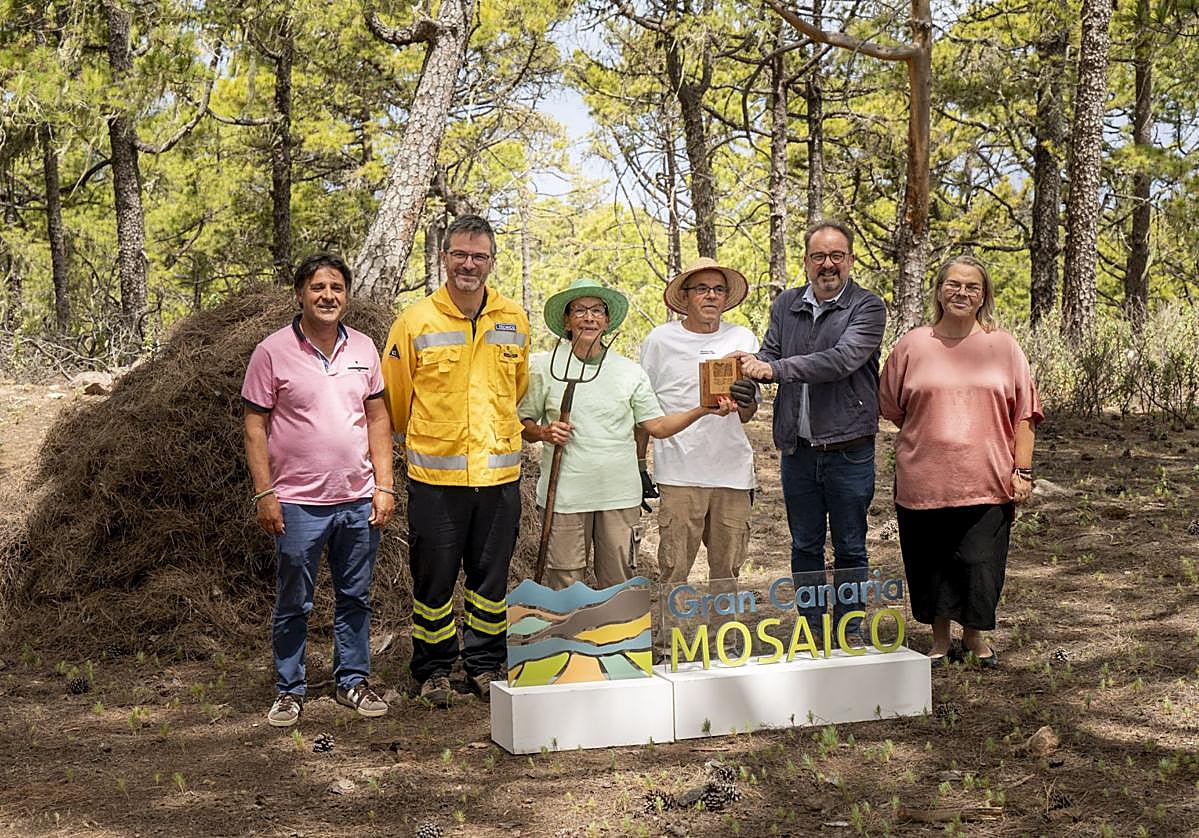 Acto de entrega del reconocimiento Gran Canaria Mosaico a los pinocheros de la cumbre.
