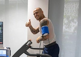 Sandro, en los reconocimientos médicos que se vienen realizando esta semana.