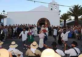 Recibimiento al santo, en 2023.