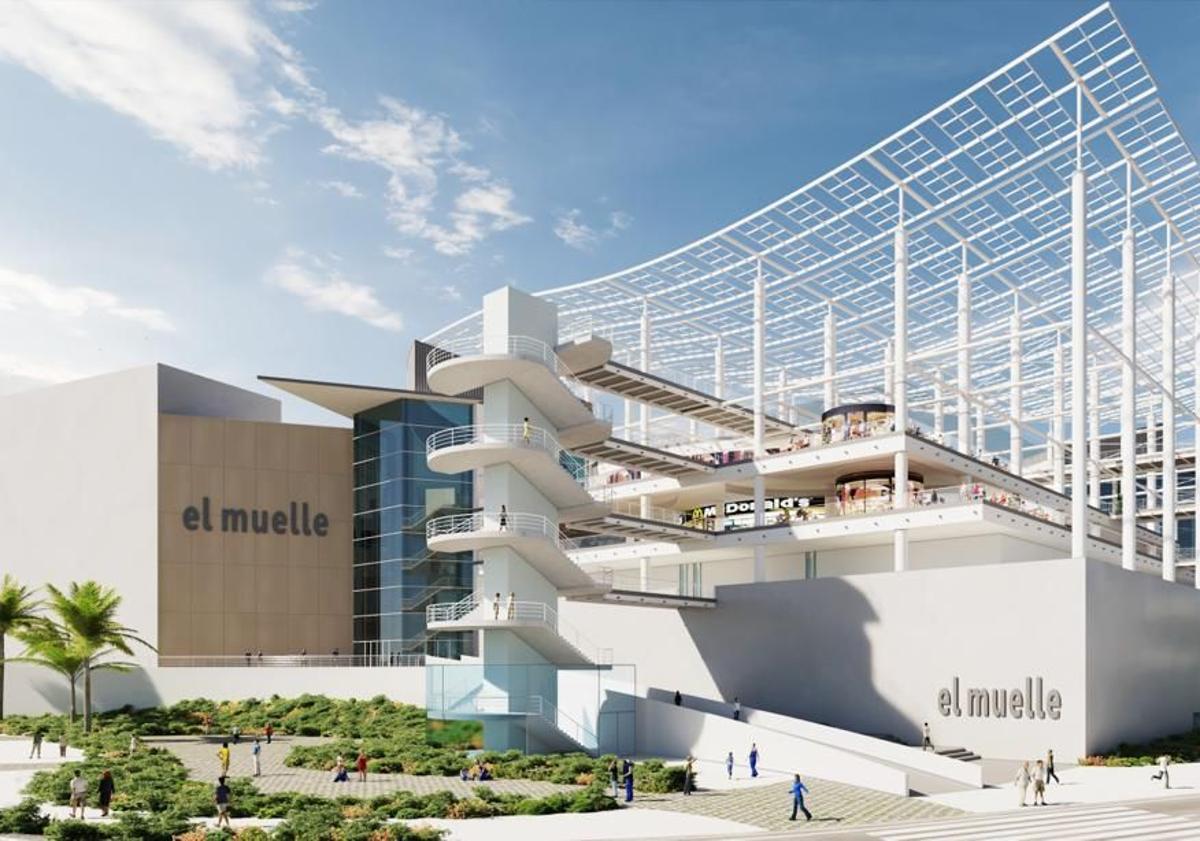 Imagen principal - Comienzan las obras de la reforma integral del Centro Comercial El Muelle