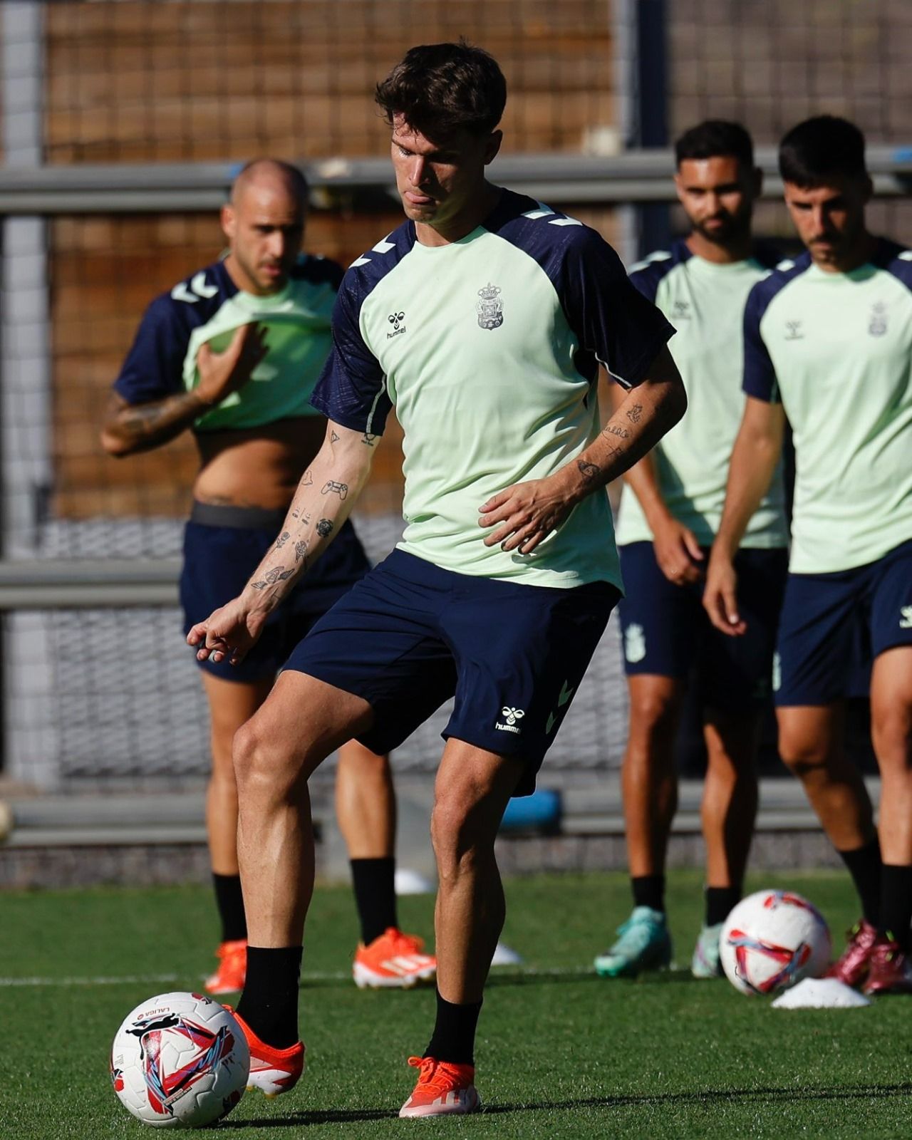 El primer entrenamiento de la UD a los mandos de Carrión