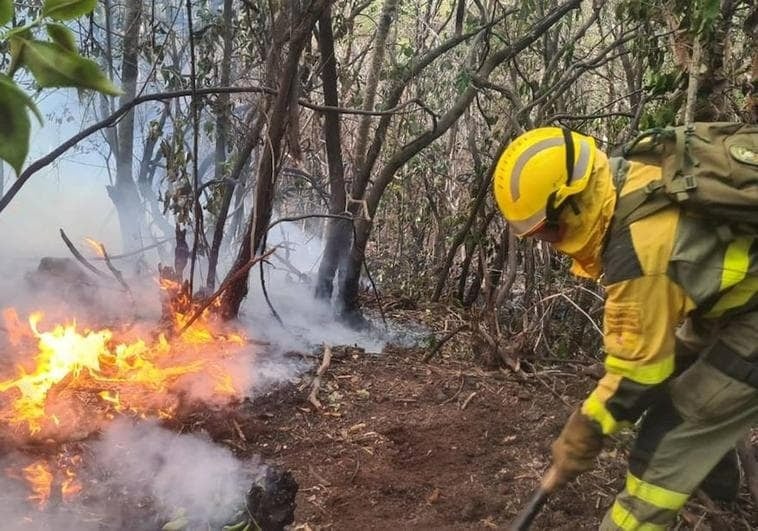 Imagen de archivo de un operario de las Brigadas de Refuerzo en Incendios Forestales.