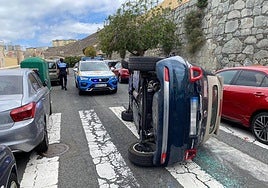 Imagen del accidente en Las Palmas de Gran Canaria.