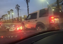 Así quedó la moto siniestrada.