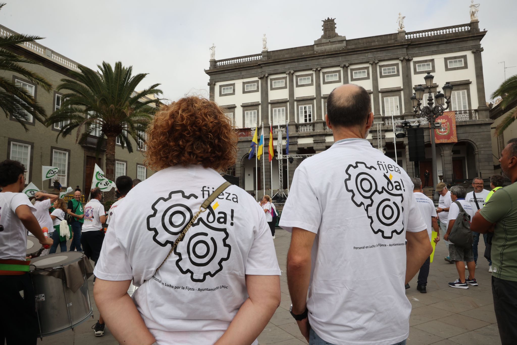 La manifestación de los trabajadores municipales, en imágenes
