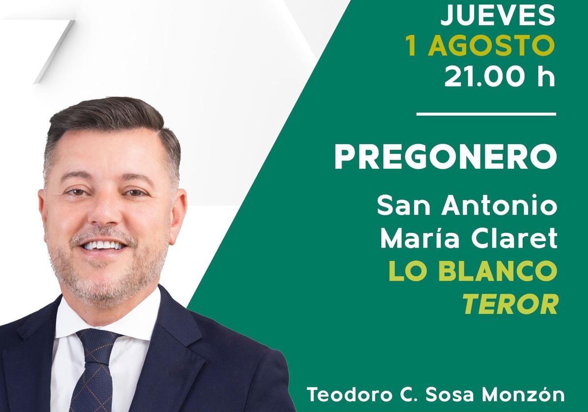 Teodoro Sosa pregona las fiestas de Lo Blanco, en Teror