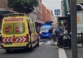 Imagen de la ambulancia que atendió a la mujer.