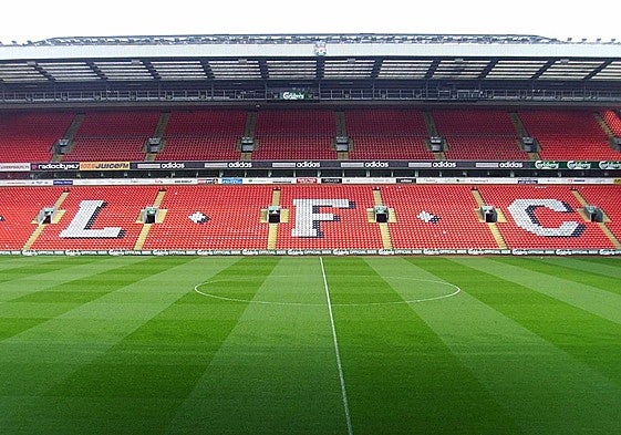 Imagen de Anfield, estadio del Liverpool.