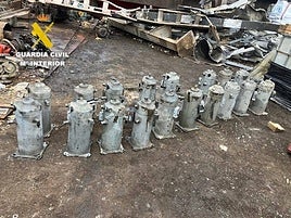 Parte del material sustraído en el Puerto de La Luz.