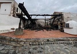 Imagen de la instalación quemada.