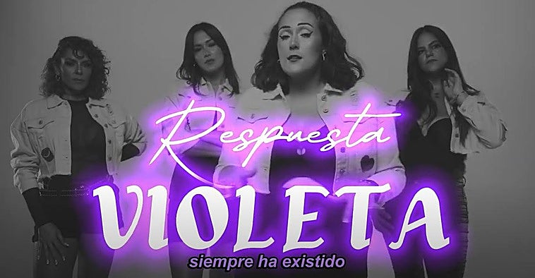 Amalia Martín Fajardo, Beatriz Pérez, Dunia y Ruru en el videoclip.