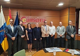 La junta de Excelcan durante la presentación de su informe de coyuntura turística.