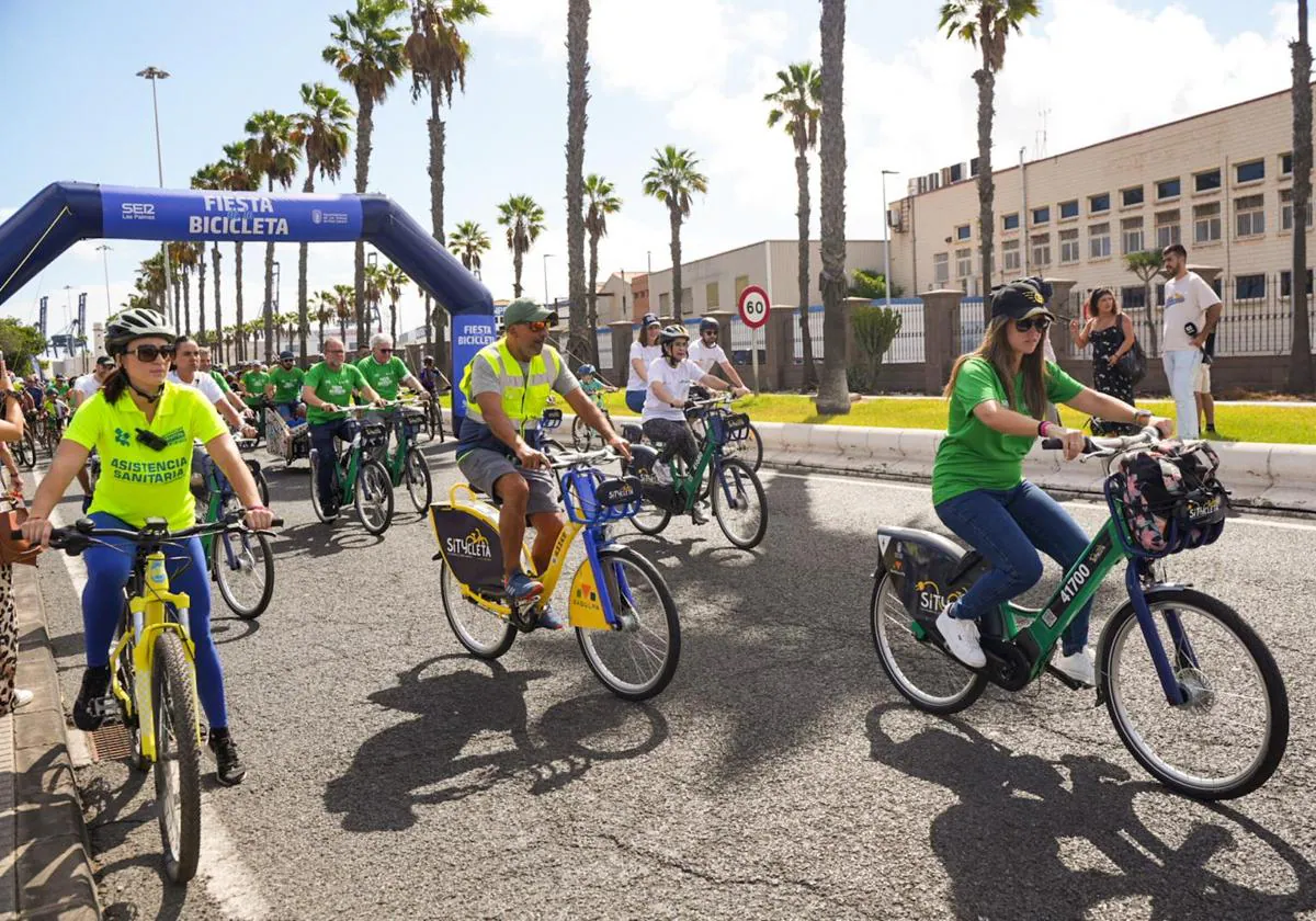 Las Palmas de Gran Canaria celebra el día de la bicicleta