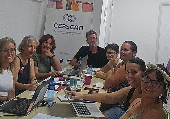 Componentes del Colegio de Educación Social de Canarias.