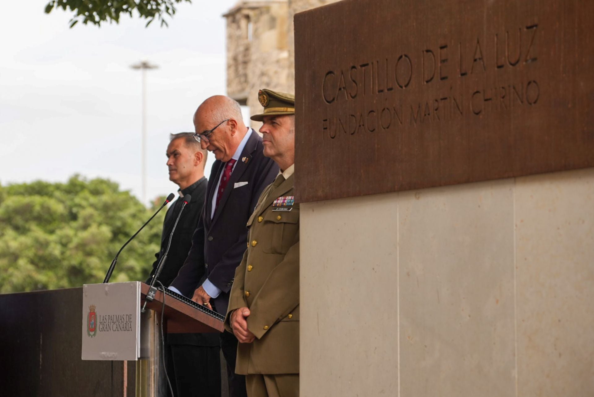 Conmemoración de la batalla naval en los jardines del Castillo de La Luz