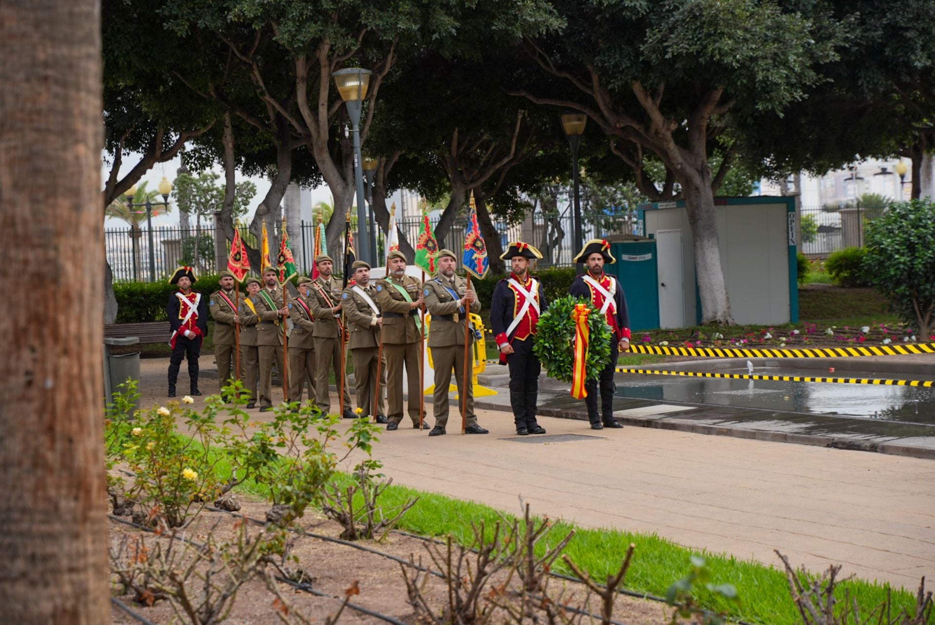 Conmemoración de la batalla naval en los jardines del Castillo de La Luz