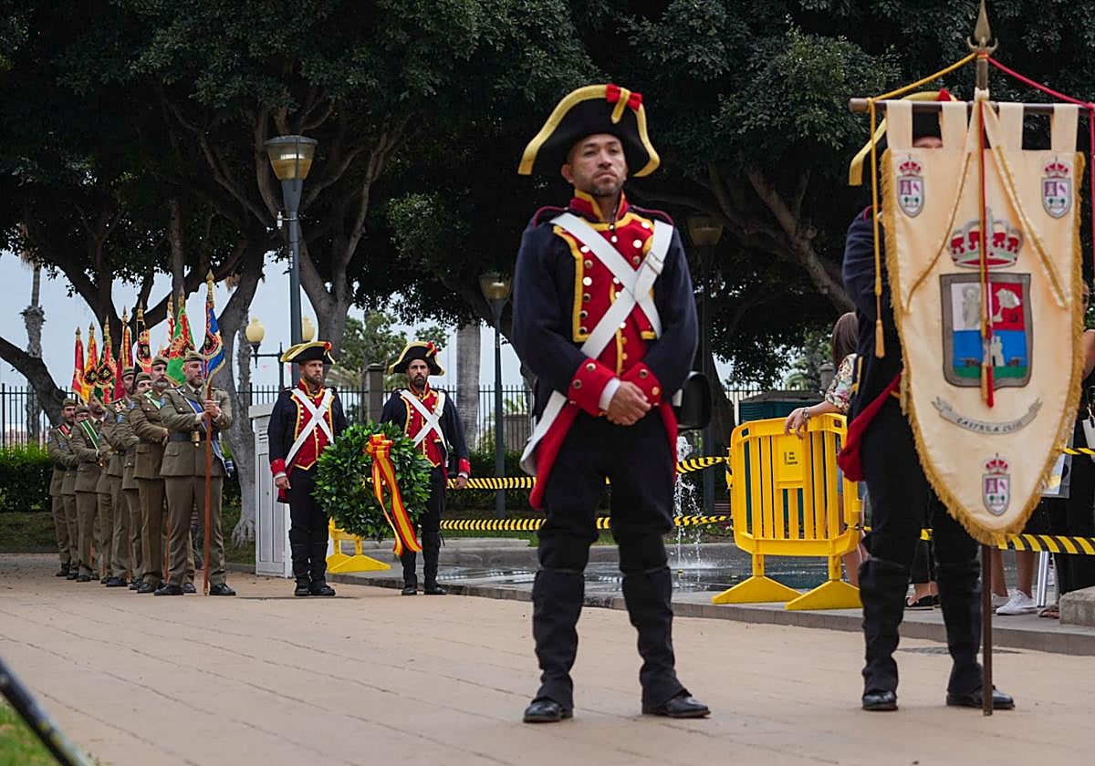 Conmemoración de la batalla naval en los jardines del Castillo de La Luz