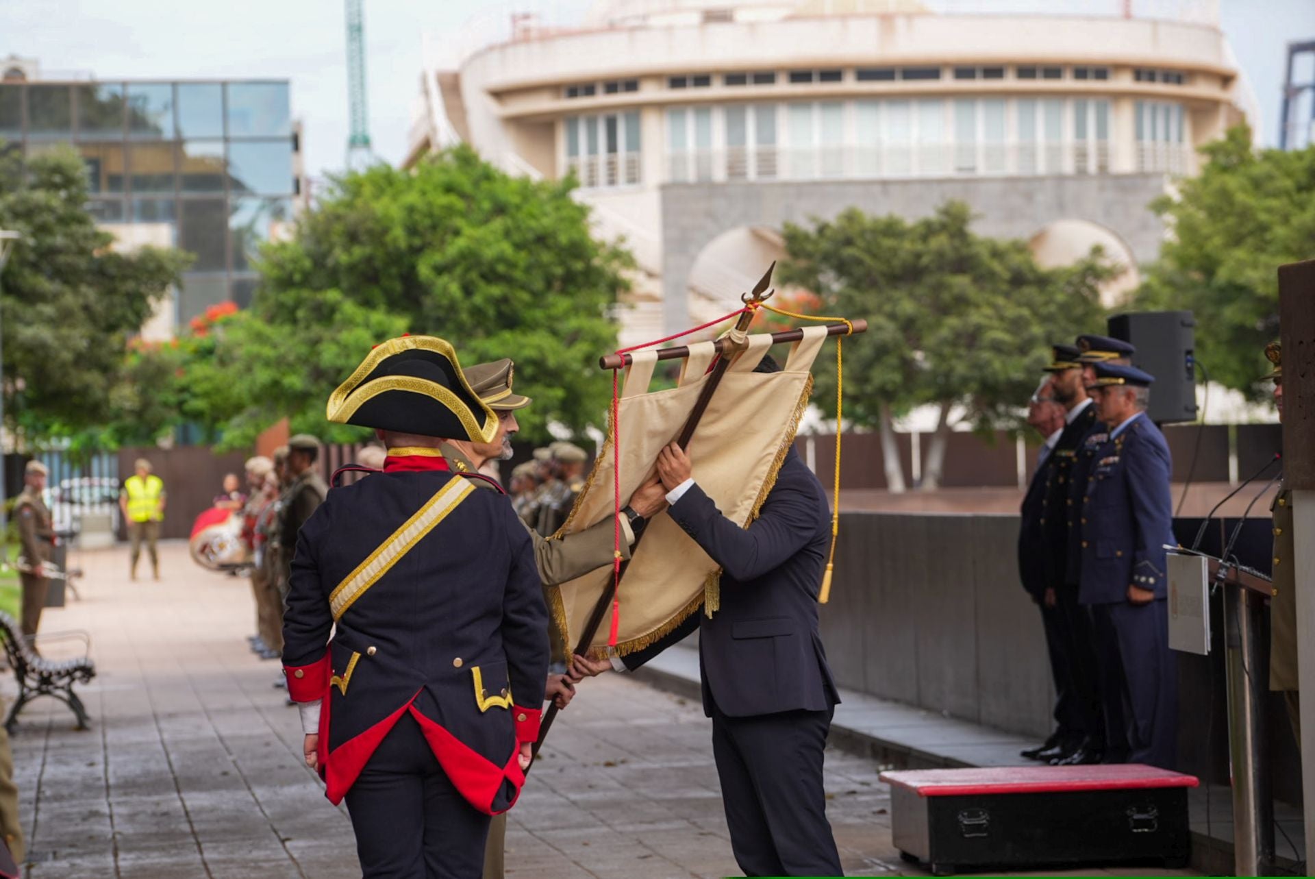 Conmemoración de la batalla naval en los jardines del Castillo de La Luz