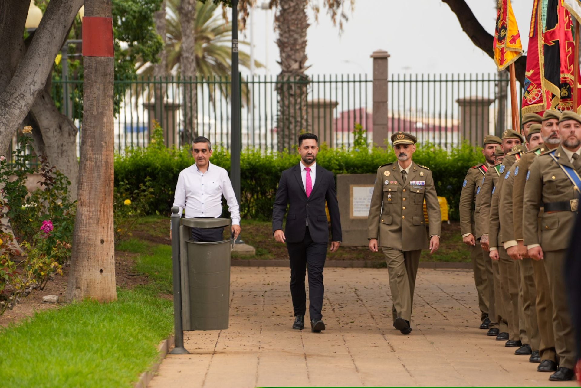 Conmemoración de la batalla naval en los jardines del Castillo de La Luz