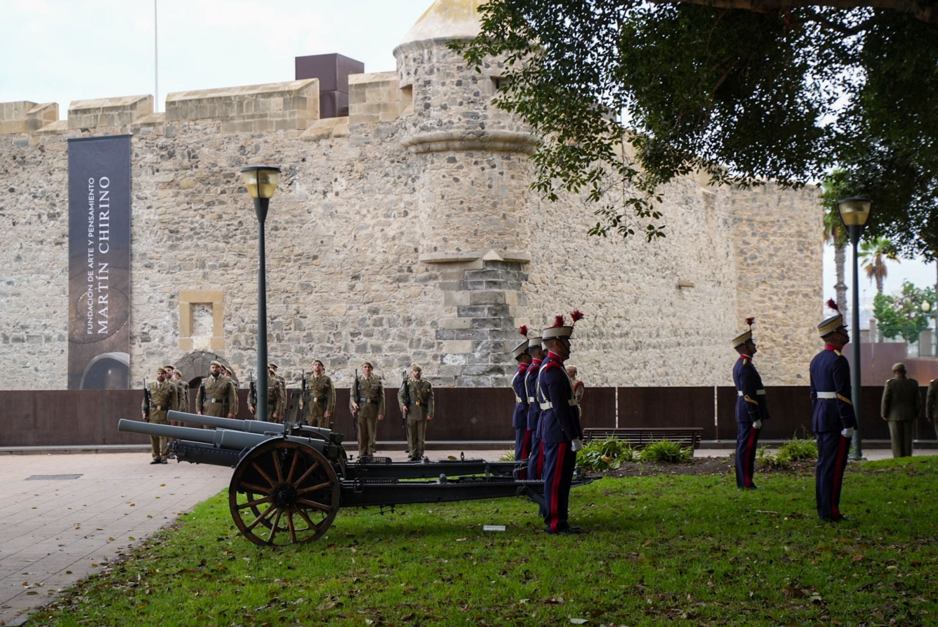 Conmemoración de la batalla naval en los jardines del Castillo de La Luz