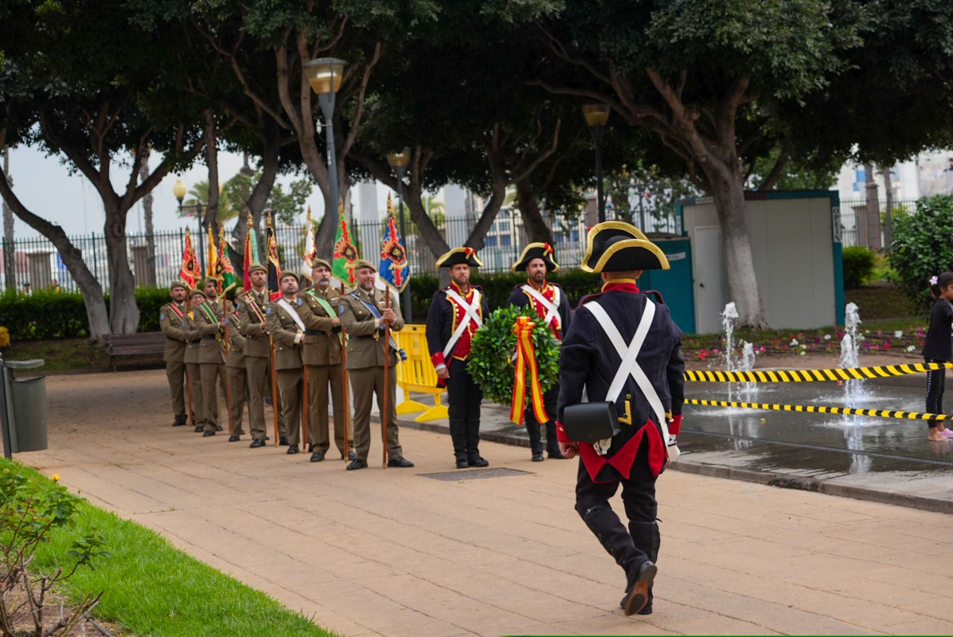 Conmemoración de la batalla naval en los jardines del Castillo de La Luz